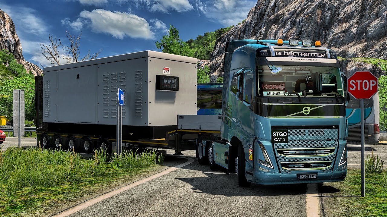 Oversized Generator Through Steep Mountains of Italy | #ets2 1.52