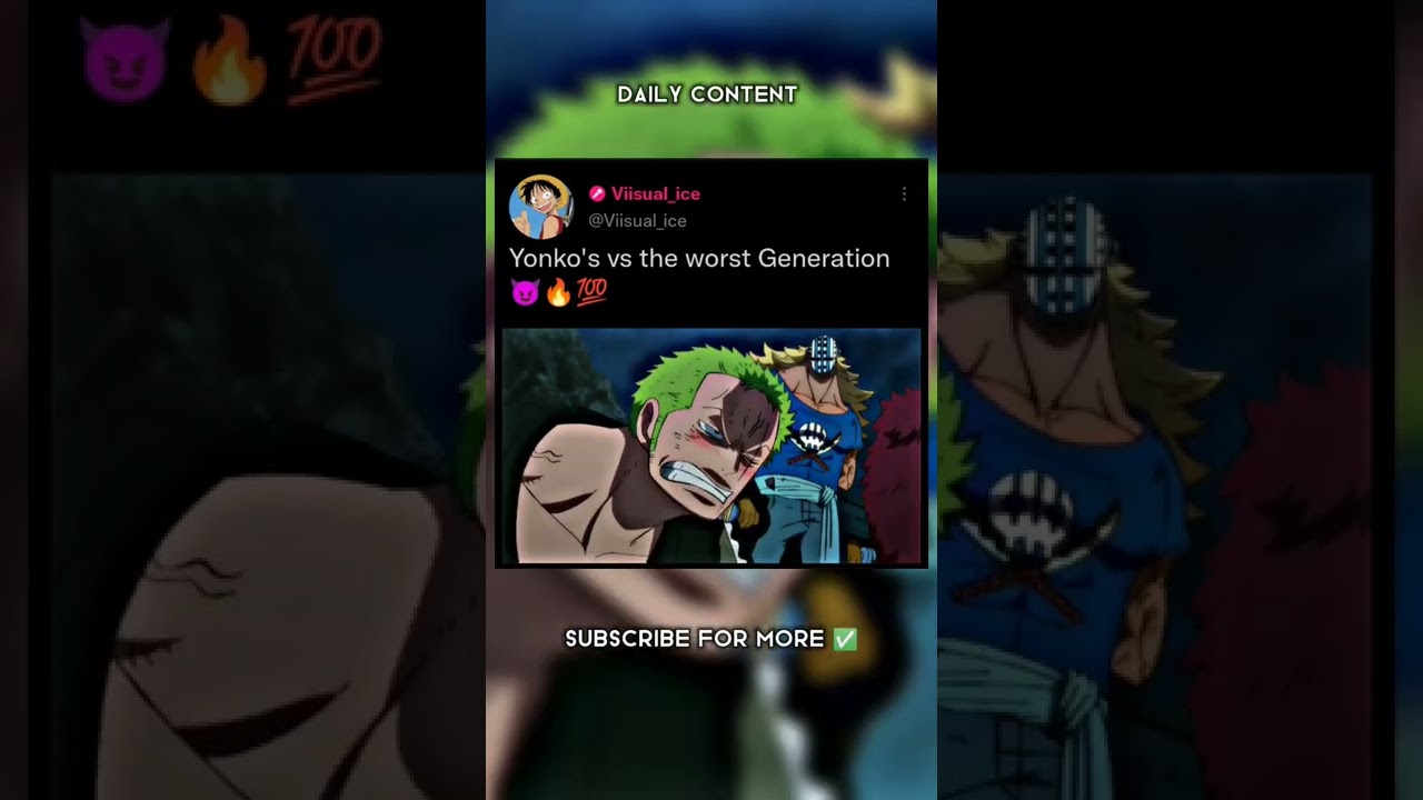 Yonko's Vs worst Generation 😈🔥🔥