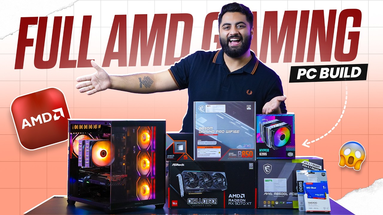 Full AMD Gaming PC Build! 🚀 Ryzen 9600X + RX 9070 XT