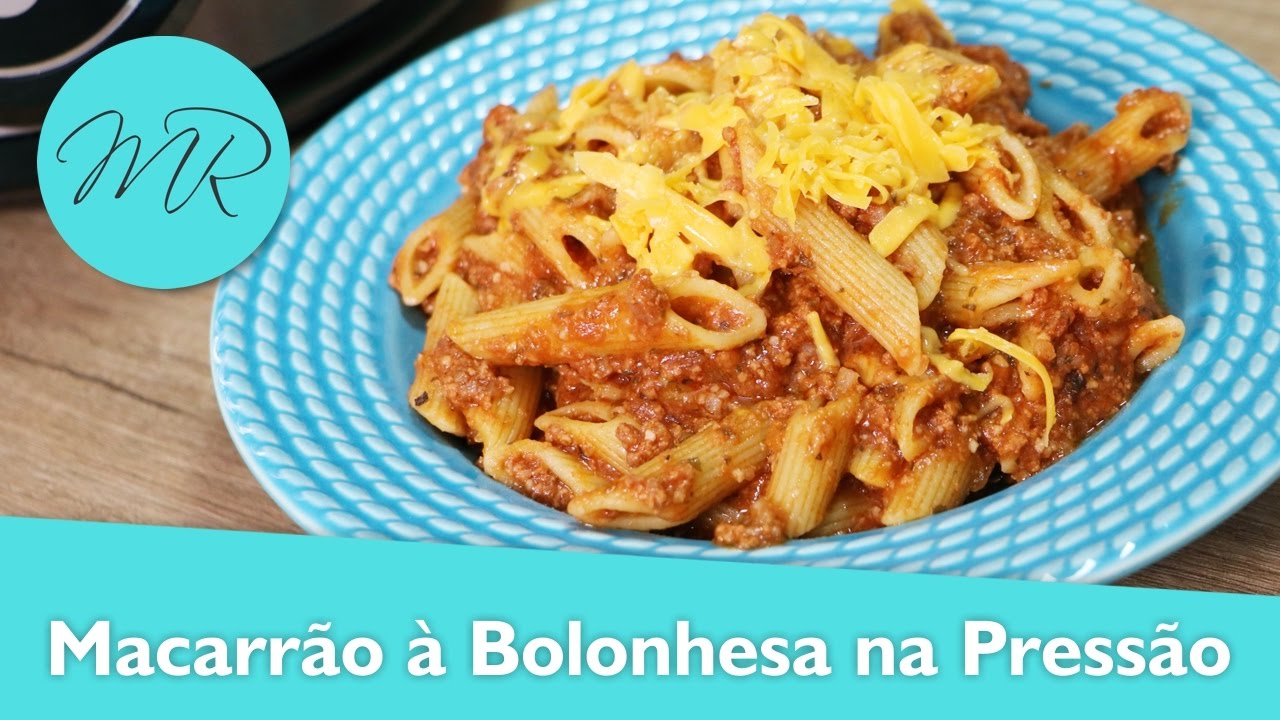 Macarrão à Bolonhesa Express na Panela de Pressão Elétrica - Receitas na Pressão
