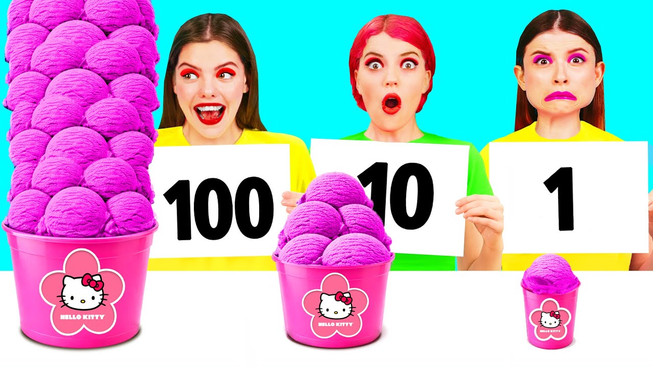 100 Schichten Nahrung Challenge | Verr&uuml;ckte K&uuml;chensituationen von AZaZa Challenge