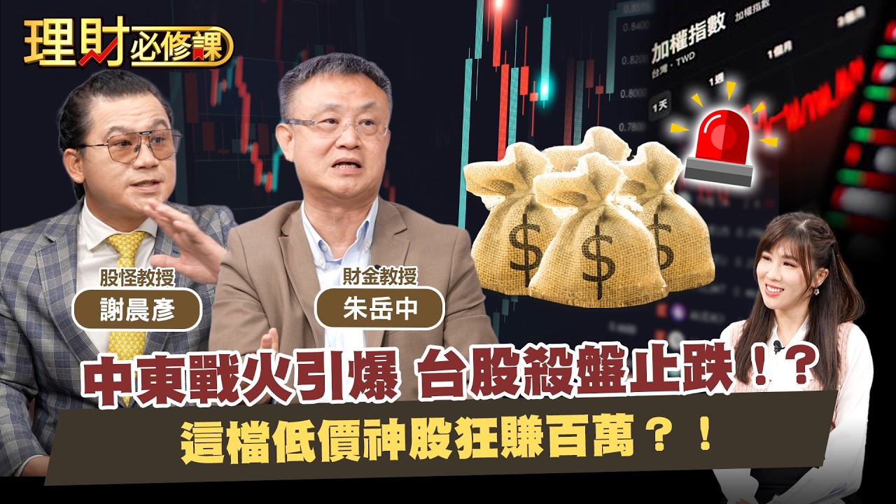 美伊砲火隆隆！台股崩跌？台積電買點在這？這檔低價神股狂賺百萬？！ft.謝晨彥.朱岳中【理財必修課】EP48 劉佩綺