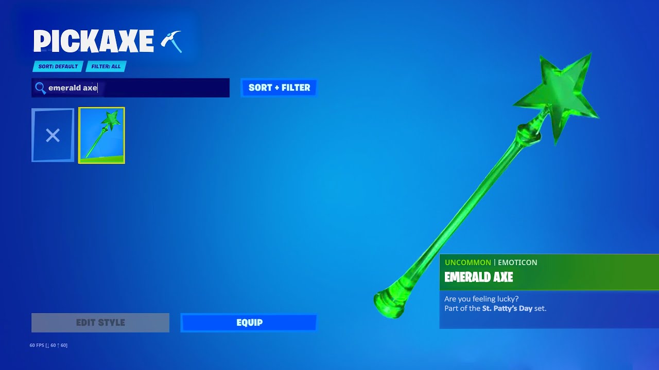 dont claim the emerald axe in fortnite