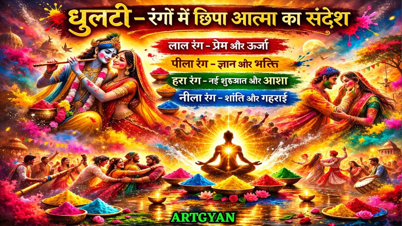 धुलटी 2026 रंगों में छिपा आत्मा का संदेश मन की धूल हटाने का आध्यात्मिकपर्व Dhulati Spiritual Meaning