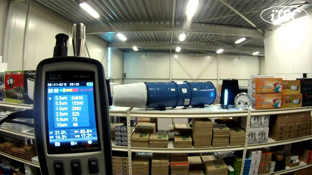 Industrieller Luftreiniger Demonstration