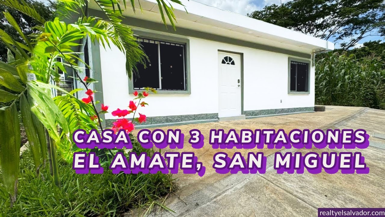 Se Vende Casa Nueva con 3 habitaciones grandes en El Amate, San Miguel $110,000 Tel +503 7299-8557