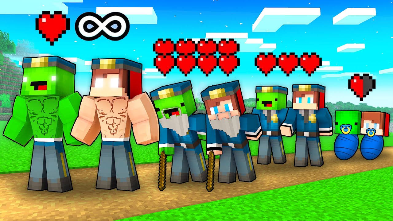 JJ and Mikey : FBI Life Cycle Evolution in Minecraft ! - Maizen