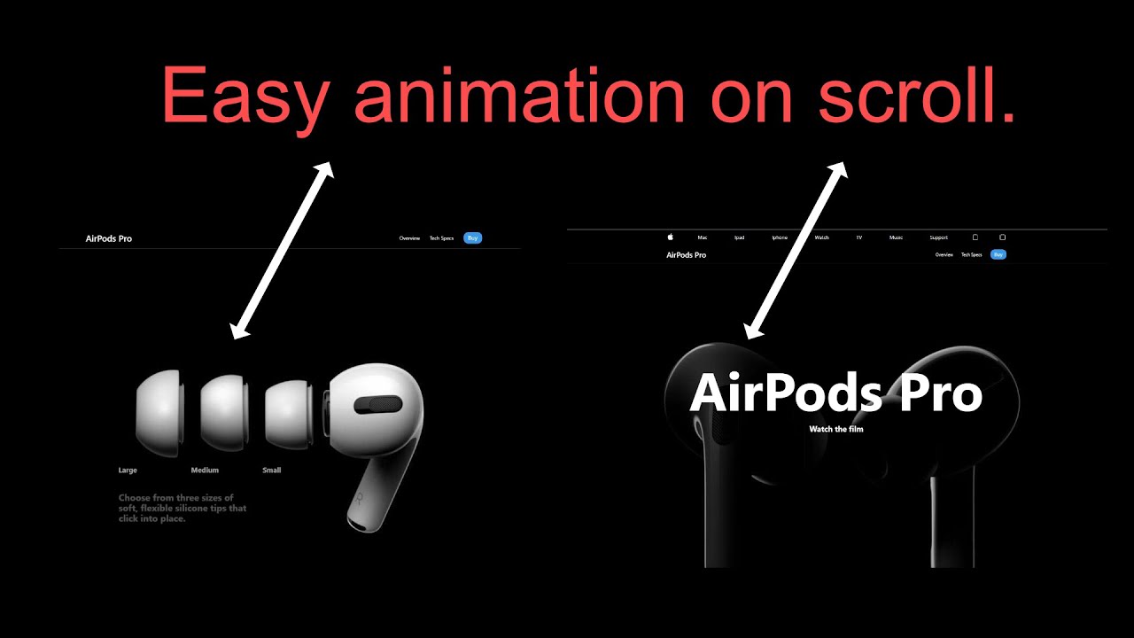 Built AirPod Pro Website Apple Product by yourself (Webflow Practice 1)