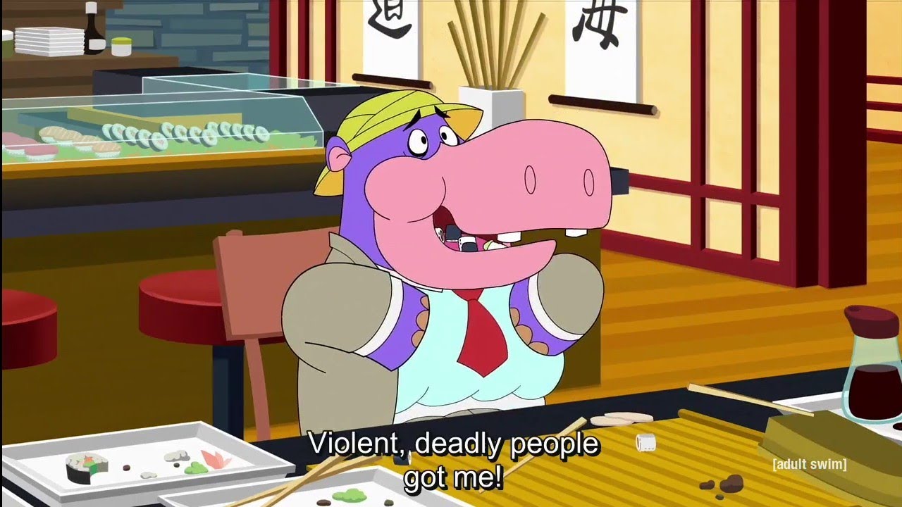 Peter Potamus killed by Violent Deadly People | Harvey Birdman: Attorney General (2018)