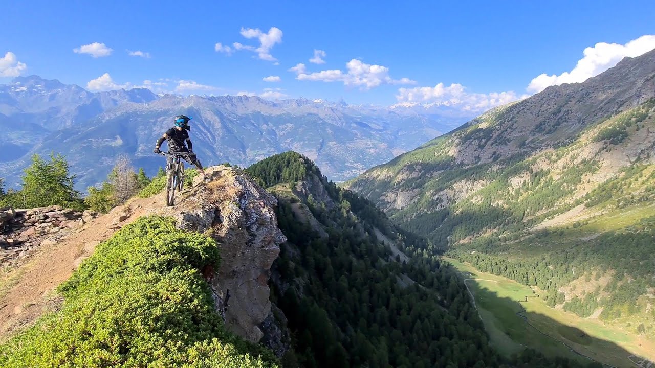 Mountain Biking High Alpine Ridgelines in Pila - Aosta Valley, Italy