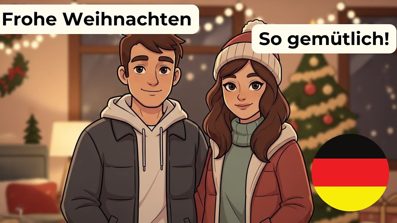 🇩🇪 Simple German Conversations for Beginners | A1–A2 | At a Christmas Party