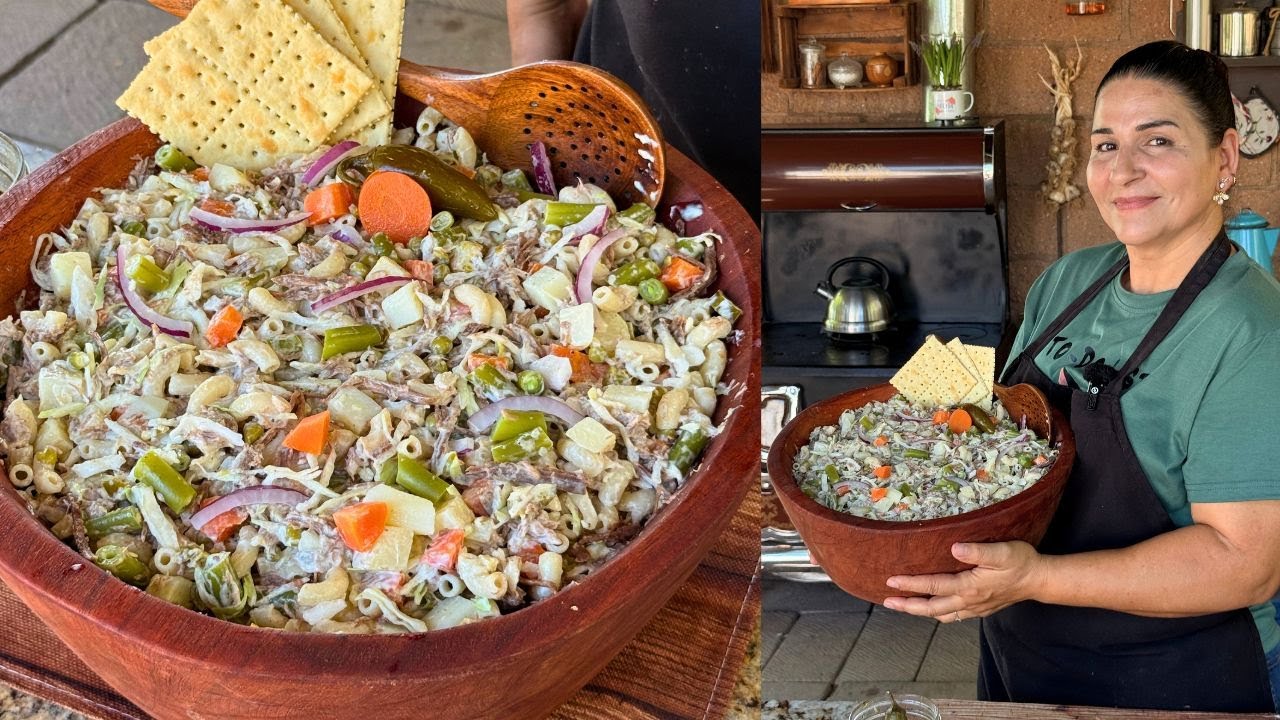 Ensalada Fría con Carne al Estilo Norteño - Fresca, Casera y Rendidora - La Herencia de las Viudas