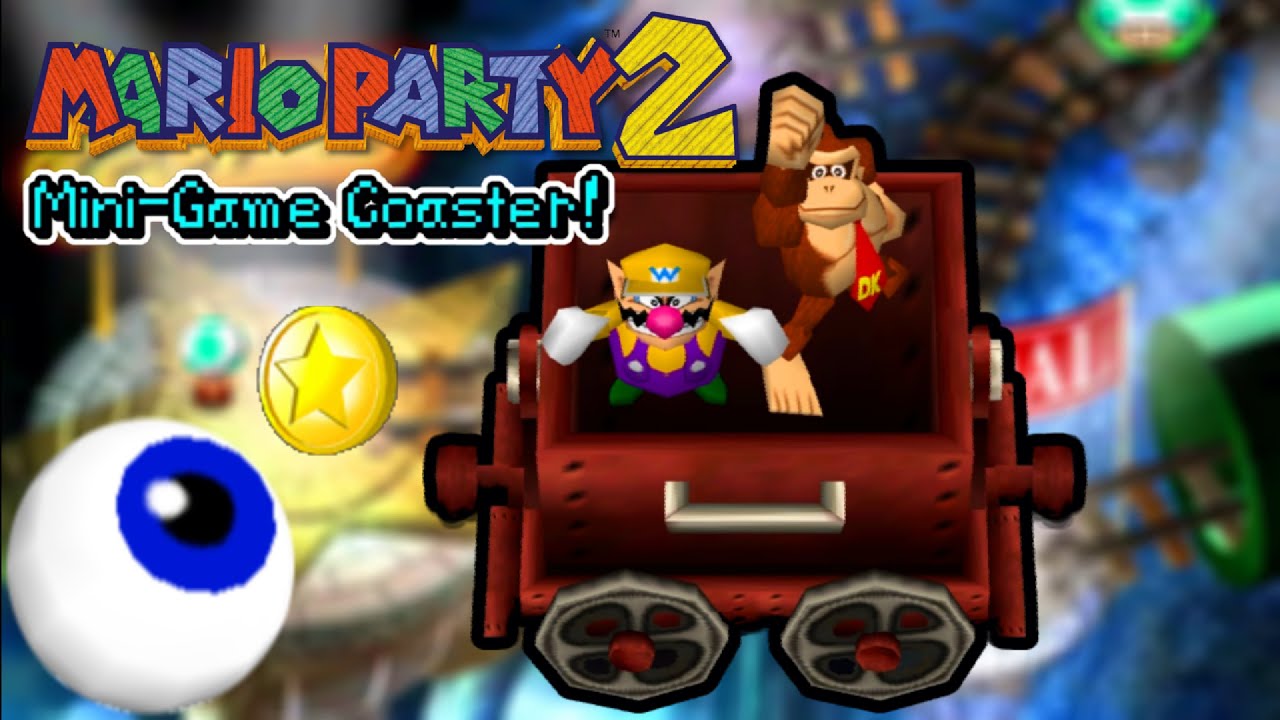 Mario Party 2 - Mini-Game Coaster (All Courses) [4K]