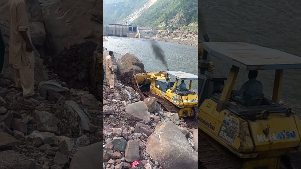 Amazing Dozer Technology: constructing Roads and flushing Dam Intake Silt
