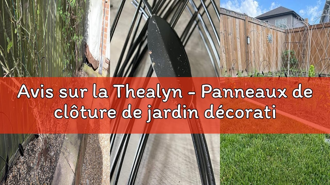 Avis sur la Thealyn - Panneaux de clôture de jardin décoratifs en métal, 82 cm H x 50 cm L (10 panne