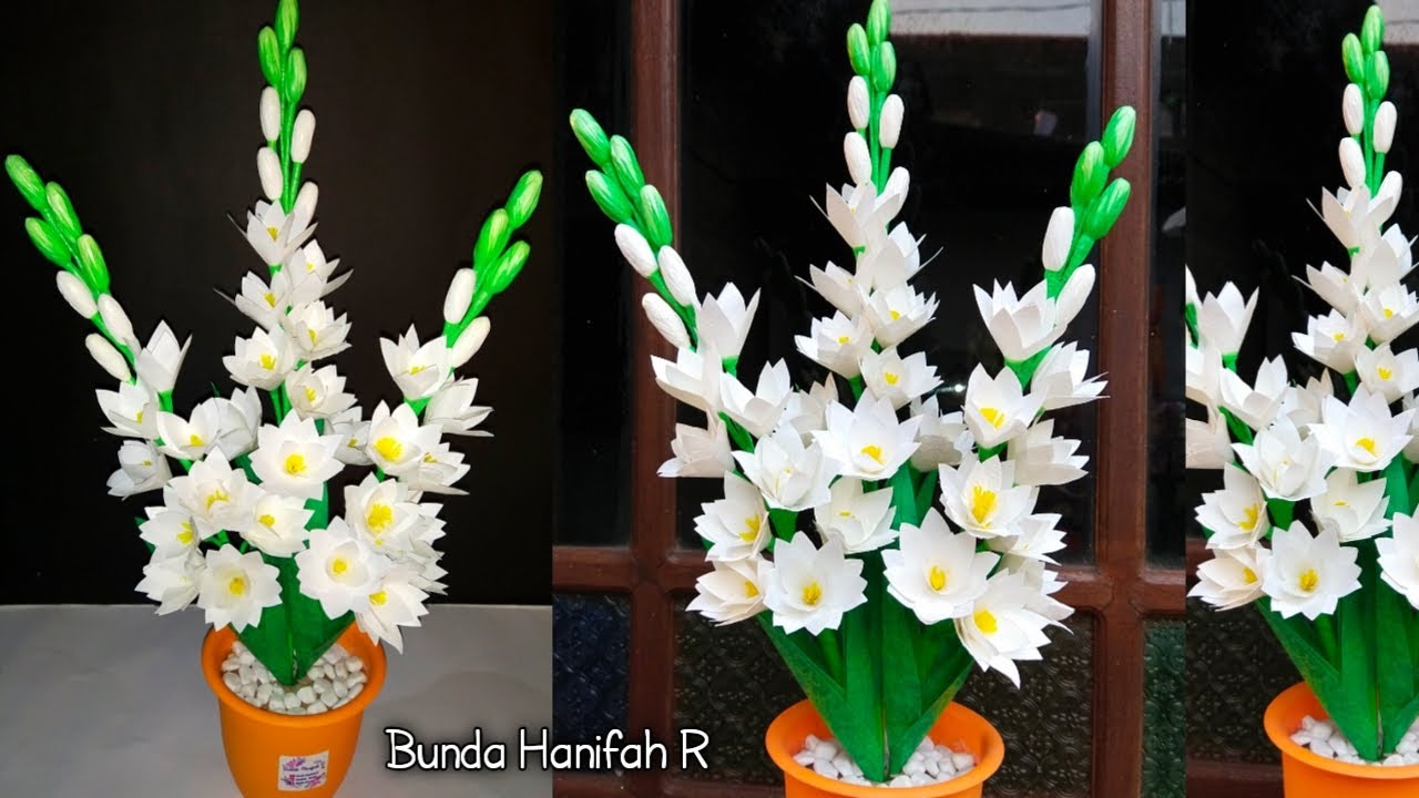 DIY Bunga sedap malam dari kresek l How to make flowers from plastic l bunga dari kresek lDiy craft