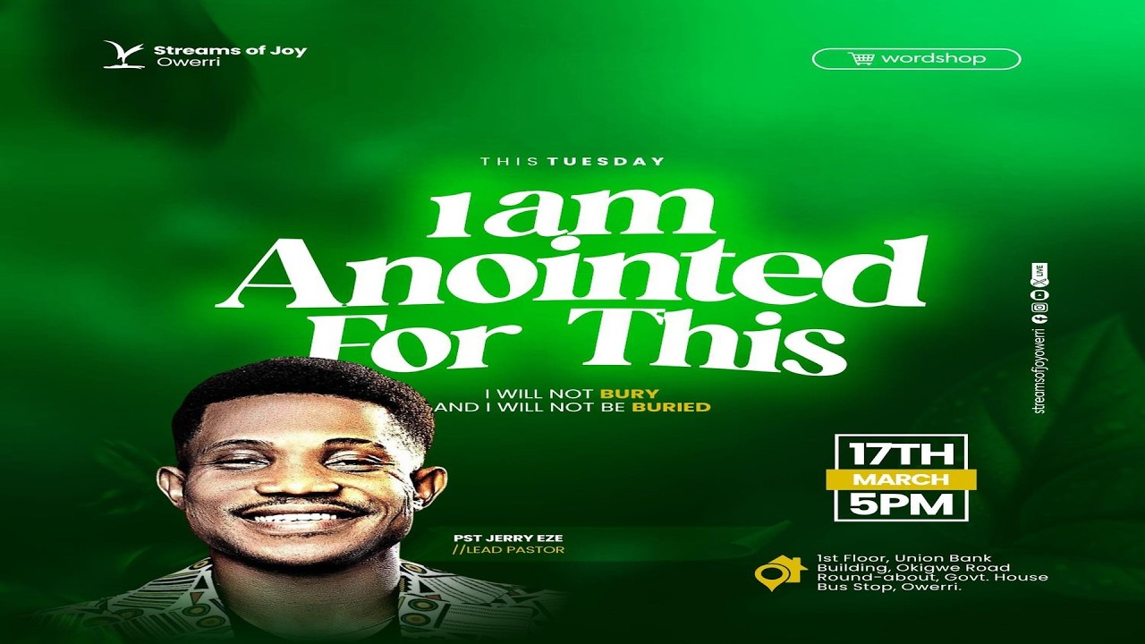 I AM ANOINTED FOR THIS || TUESDAY WORDSHOP || 17TH MARCH 2026