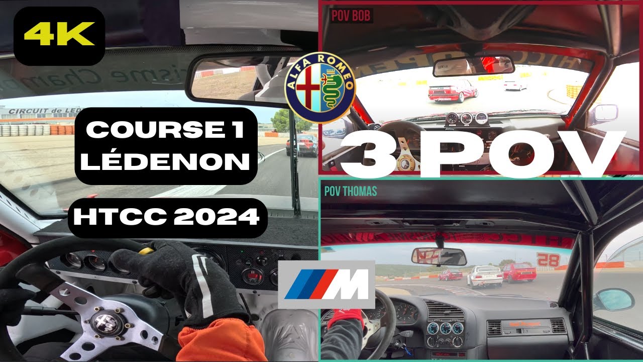 COURSE 1 LEDENON ALFA 75 ET M3 E36 EN 3 POINT DE VUE AU HTCC 2024 !! ( Avec @bob3441 )
