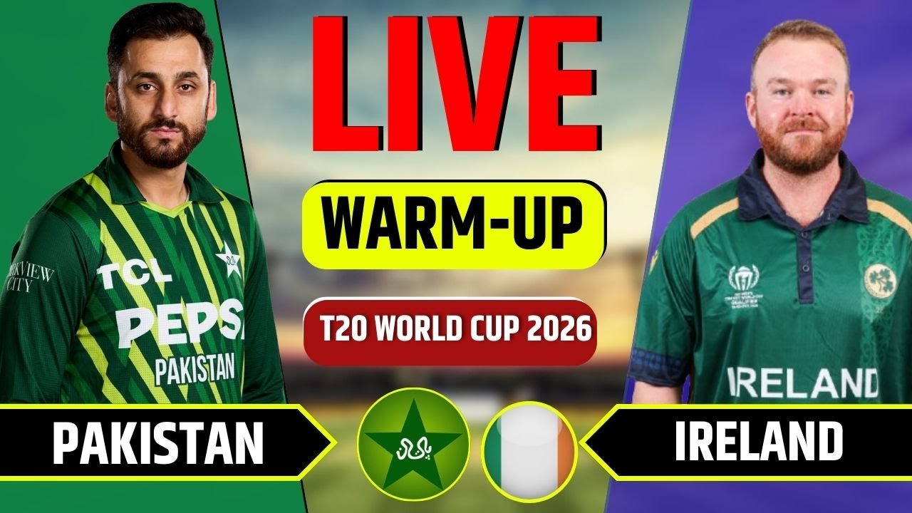 Pakistan vs Ireland Warm Up Live Match Today | PAK vs IRE Live Score & Commentary