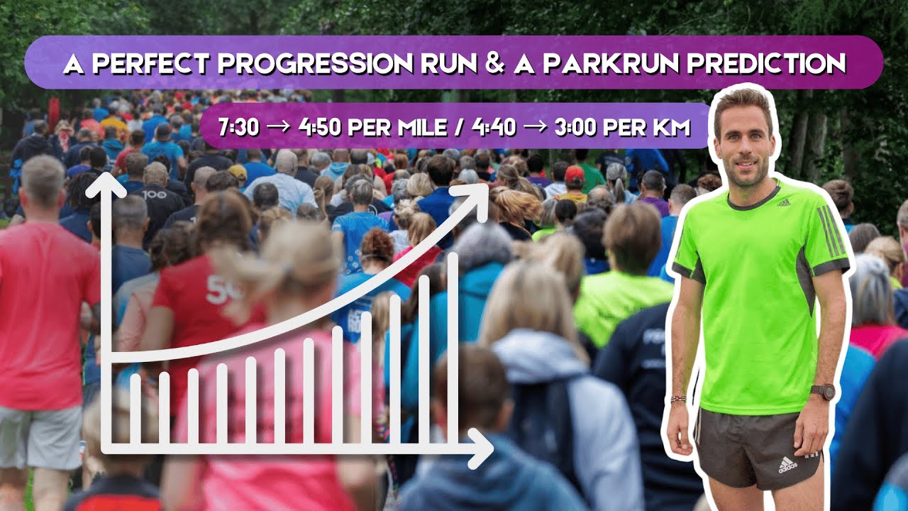 A Perfect Progression Run- Down To 4:50 Per Mile / 3:00 per KM & A Parkrun Prediction
