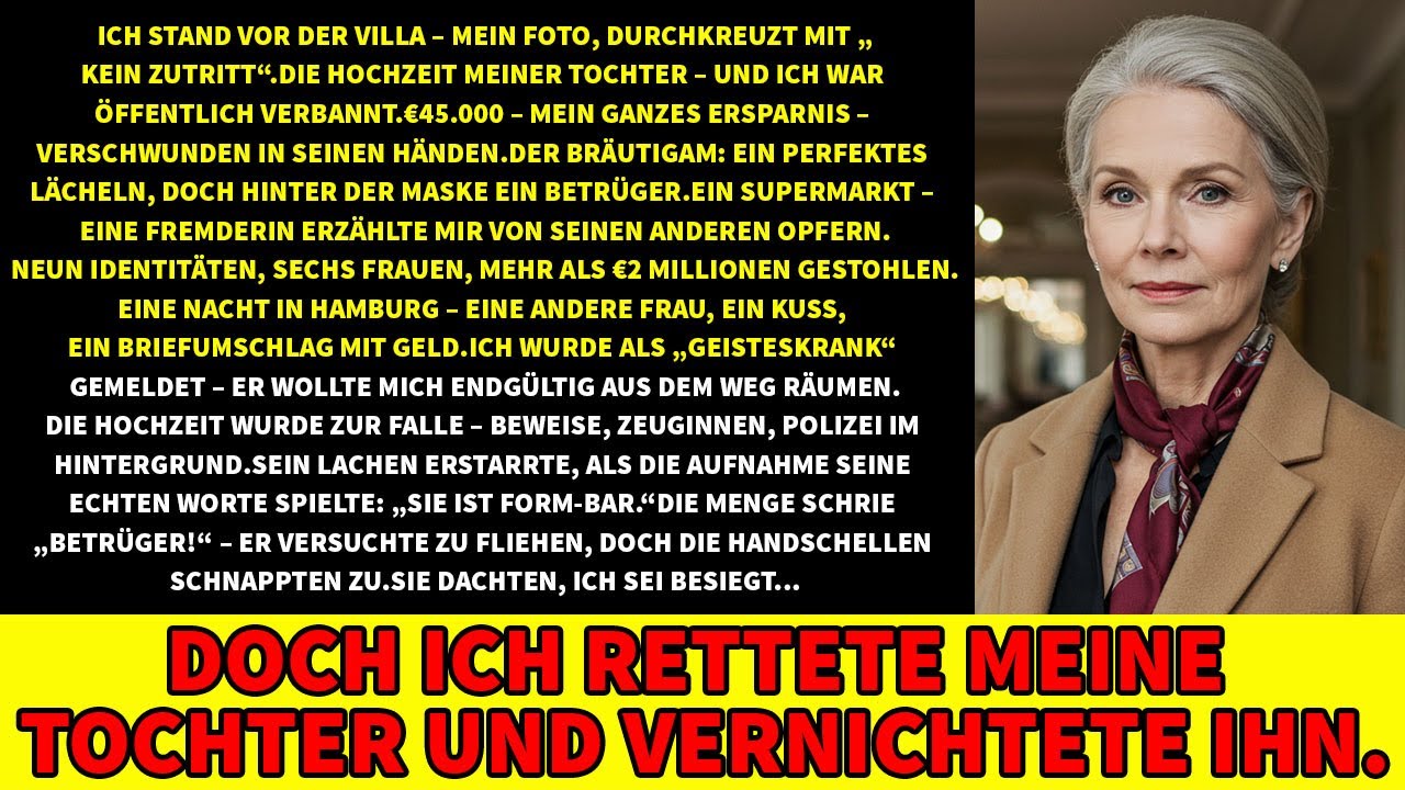 Auf der Hochzeit meiner Tochter hing mein Foto mit ‚Kein Zutritt! - und die €45.000 waren verloren..