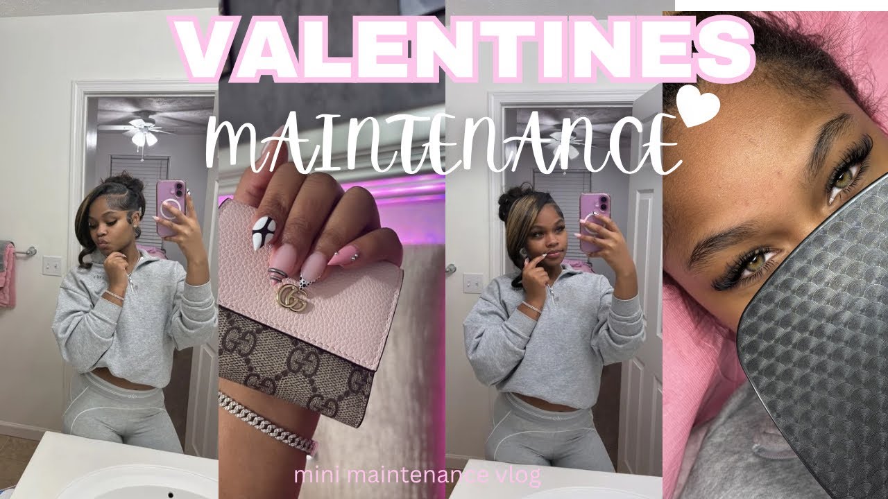 MINI VALENTINES MAINTENANCE VLOG ♡︎ hair + lashes + shop with me etc.