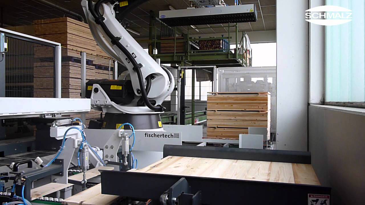 Vacuum Area Gripper SBX for Handling Layers of Planed Wooden Boards | Schmalz