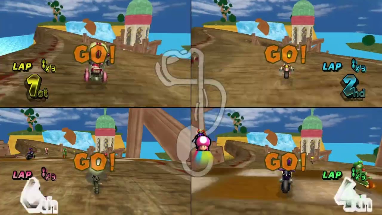 Mario Kart Wii Custom Tracks (Wiimms) ✦ 4 Players #812 (3 Tracks) 150cc