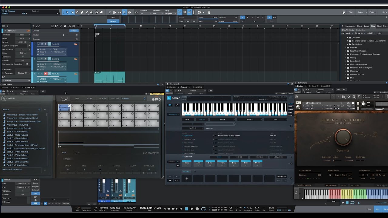 reMidi 2 (Update) into Scaler 2 into Plugin instrument routing in Studio One (v5)