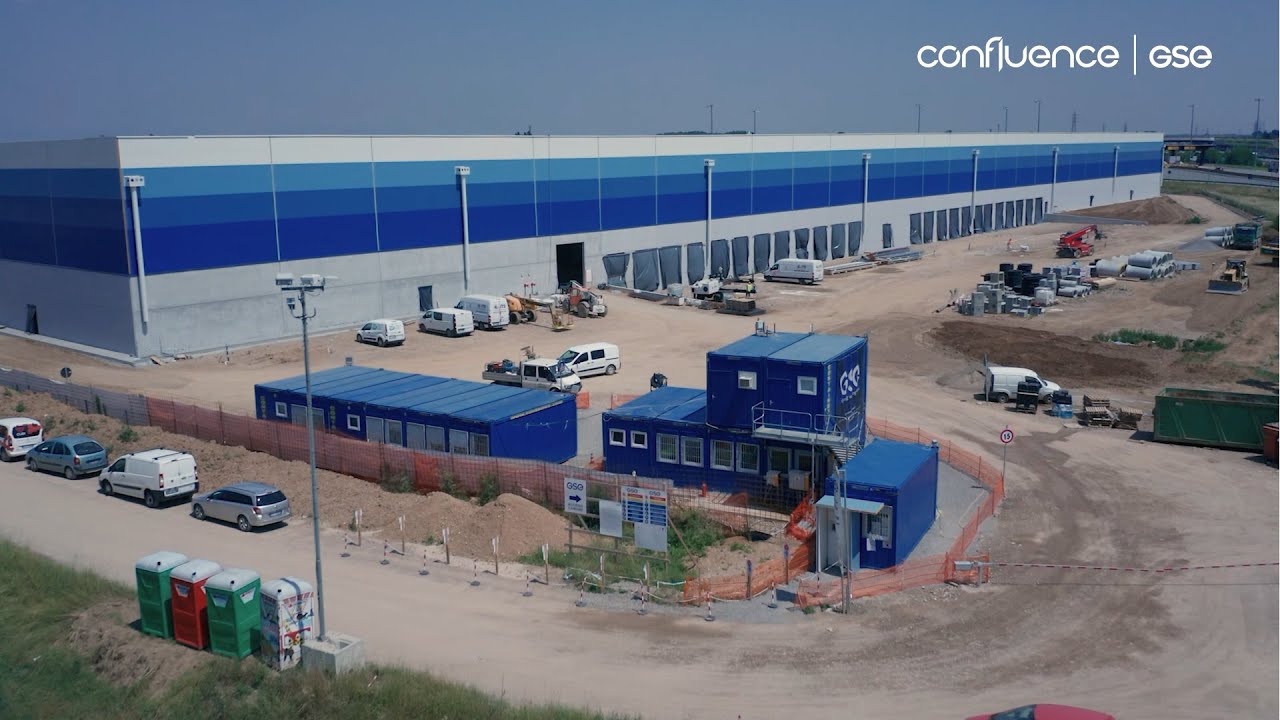 Avanzamento lavori per la costruzione di un magazzino logistico per Carlyle a Mesero (MI)