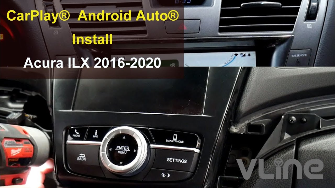 Руководство по снятию автомагнитолы Acura ILX 2016–2020 Установка системы Android Auto VLine VL2 ...