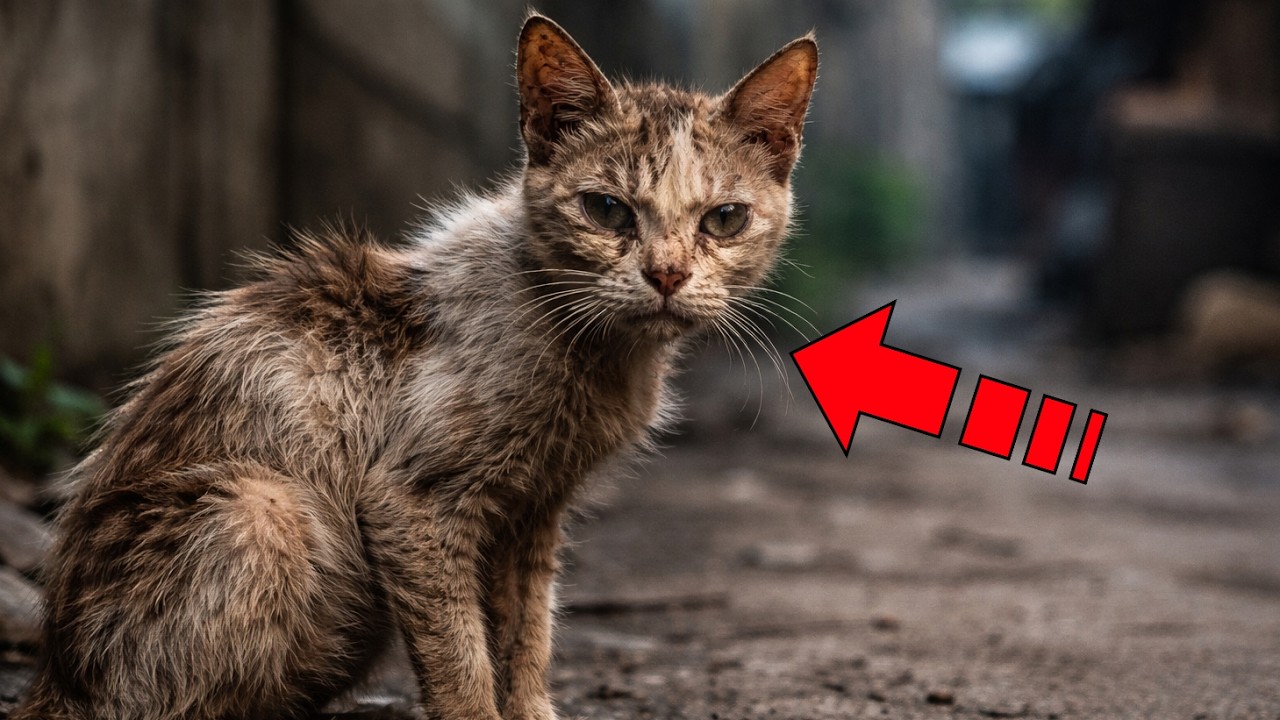 Старая бездомная кошка искала дом и еду. Посмотрите, что сделала эта женщина.