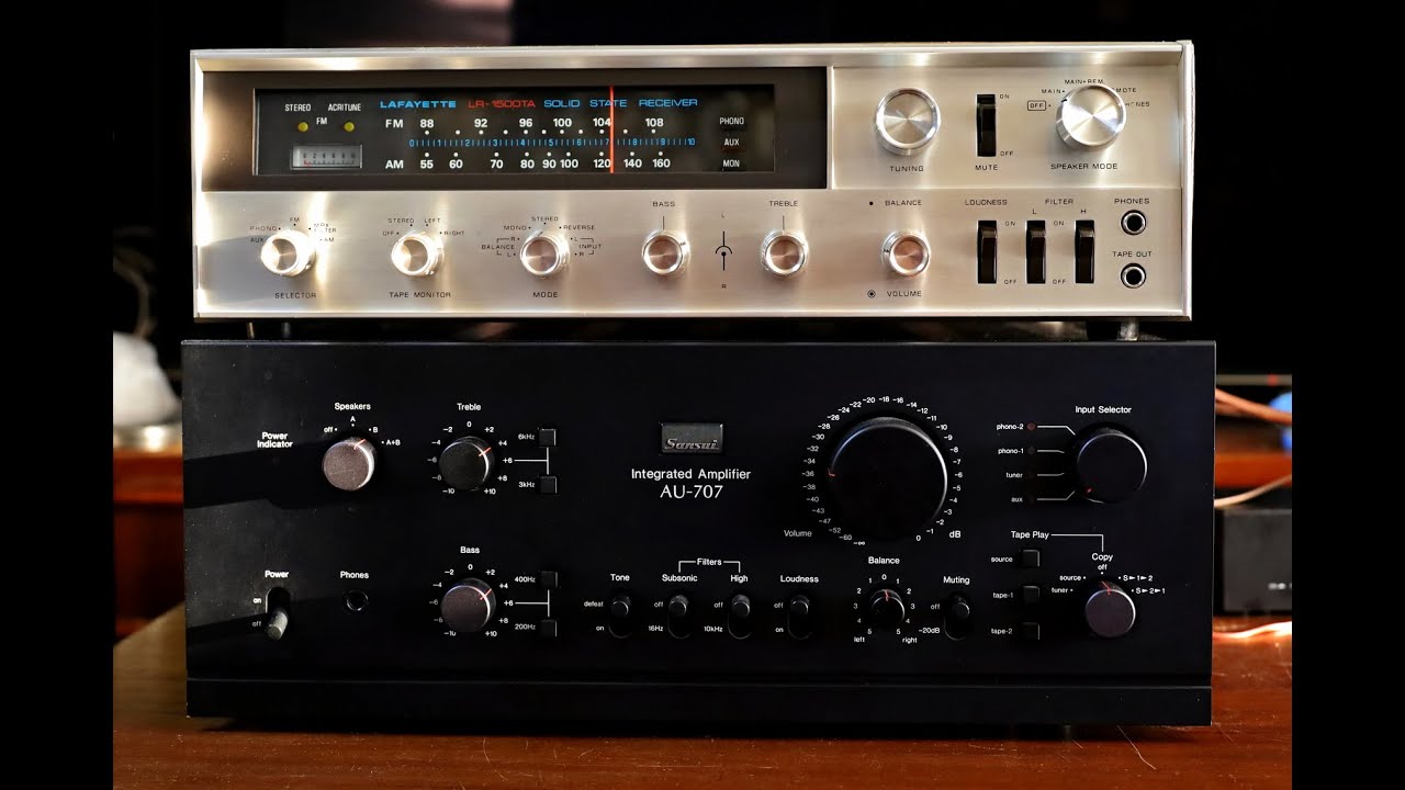 Sansui AU-707 / Lafayette LR-1500TA Сравнение