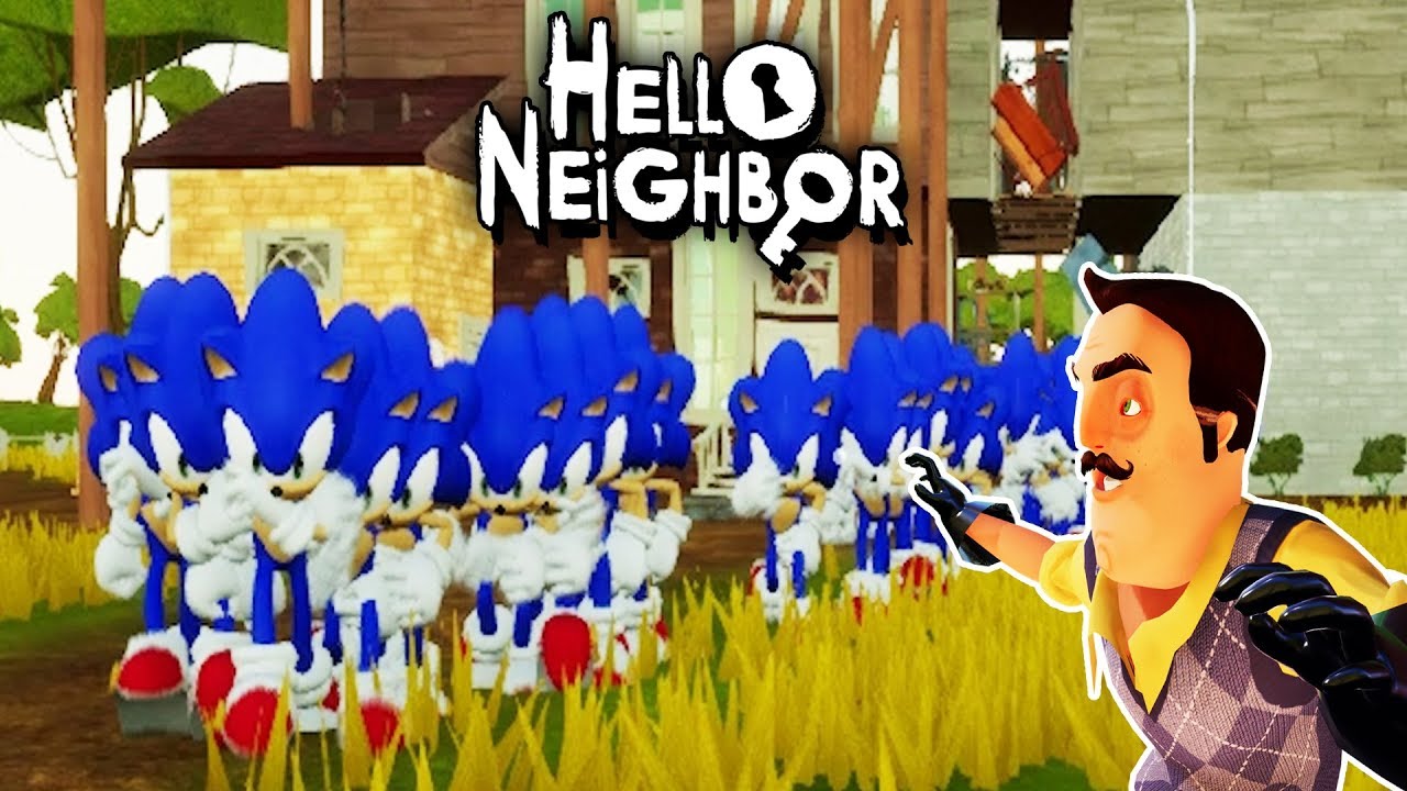 КЛОНИРОВАНИЕ СОНИЧЕСКОГО СОСЕДА | Мод Hello Neighbor