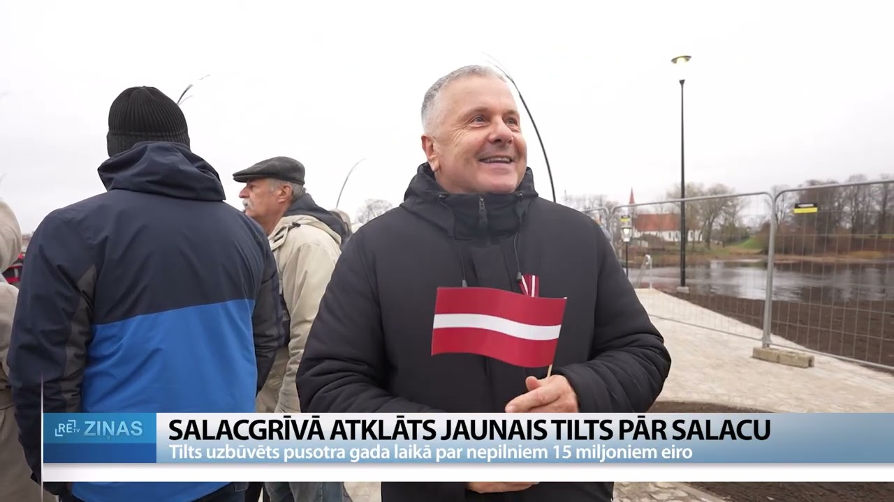 Salacgrīvā atklāts jaunais tilts pār Salacu