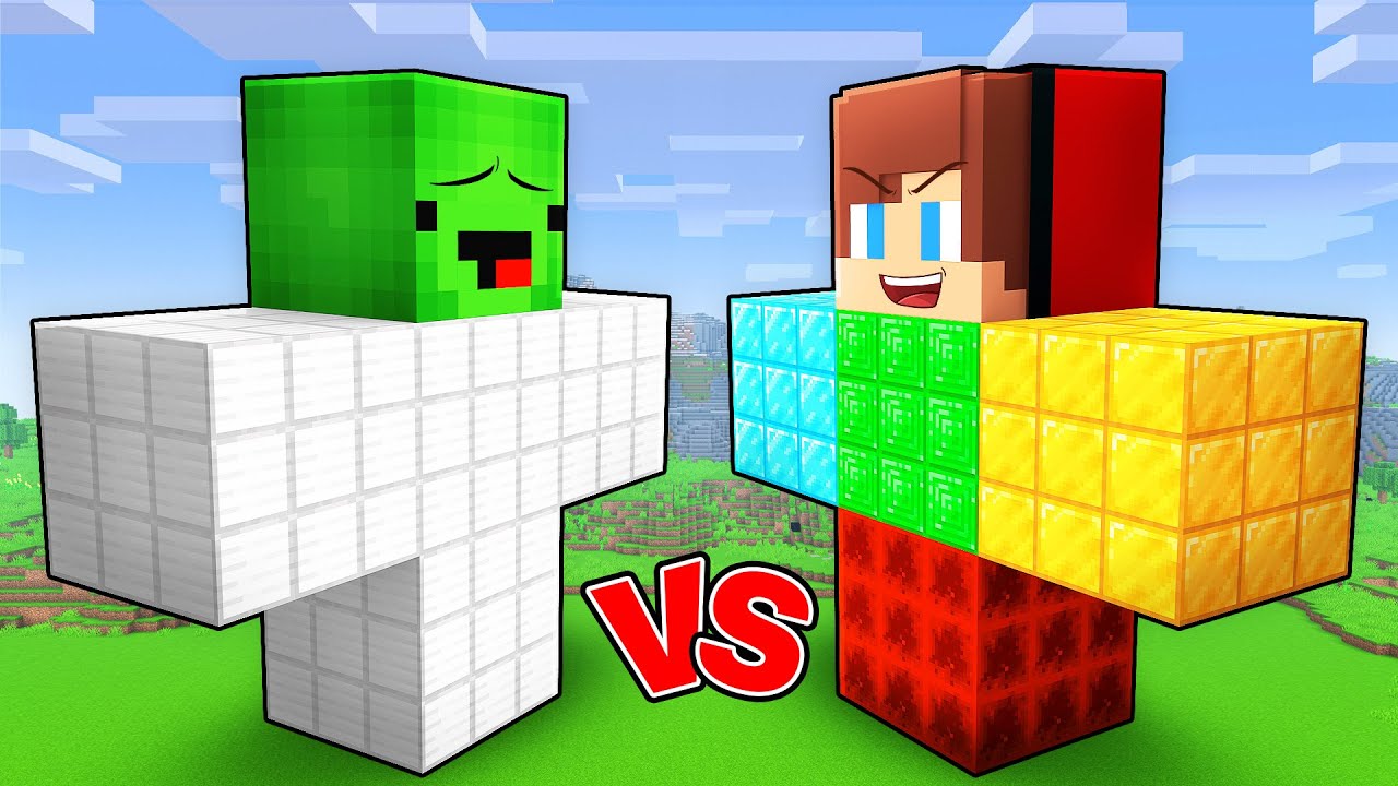 Mikey Golem vs JJ OP Golem Battle in Minecraft (Maizen)
