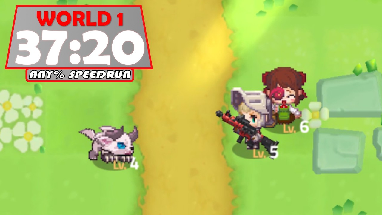 World 1 Any% in 37:20 - GUARDIAN TALES SPEERDUN