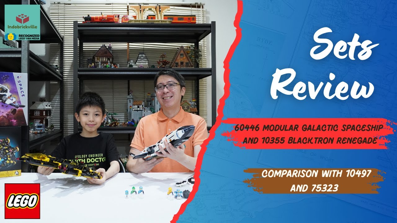 LEGO 60446 Modular Galactic Spaceship & 10355 Blacktron Renegade  Review & Comparison with two sets