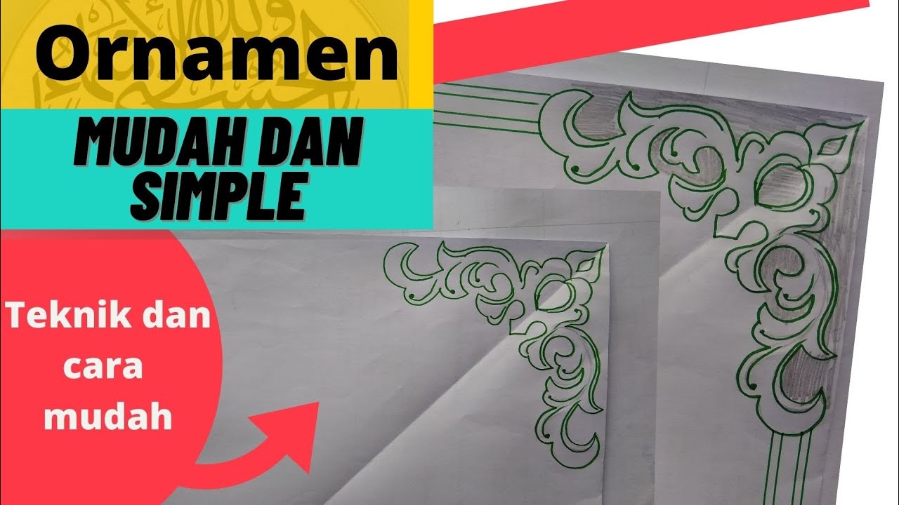 cara membuat ornamen pojok sederhana motif ukir jawa