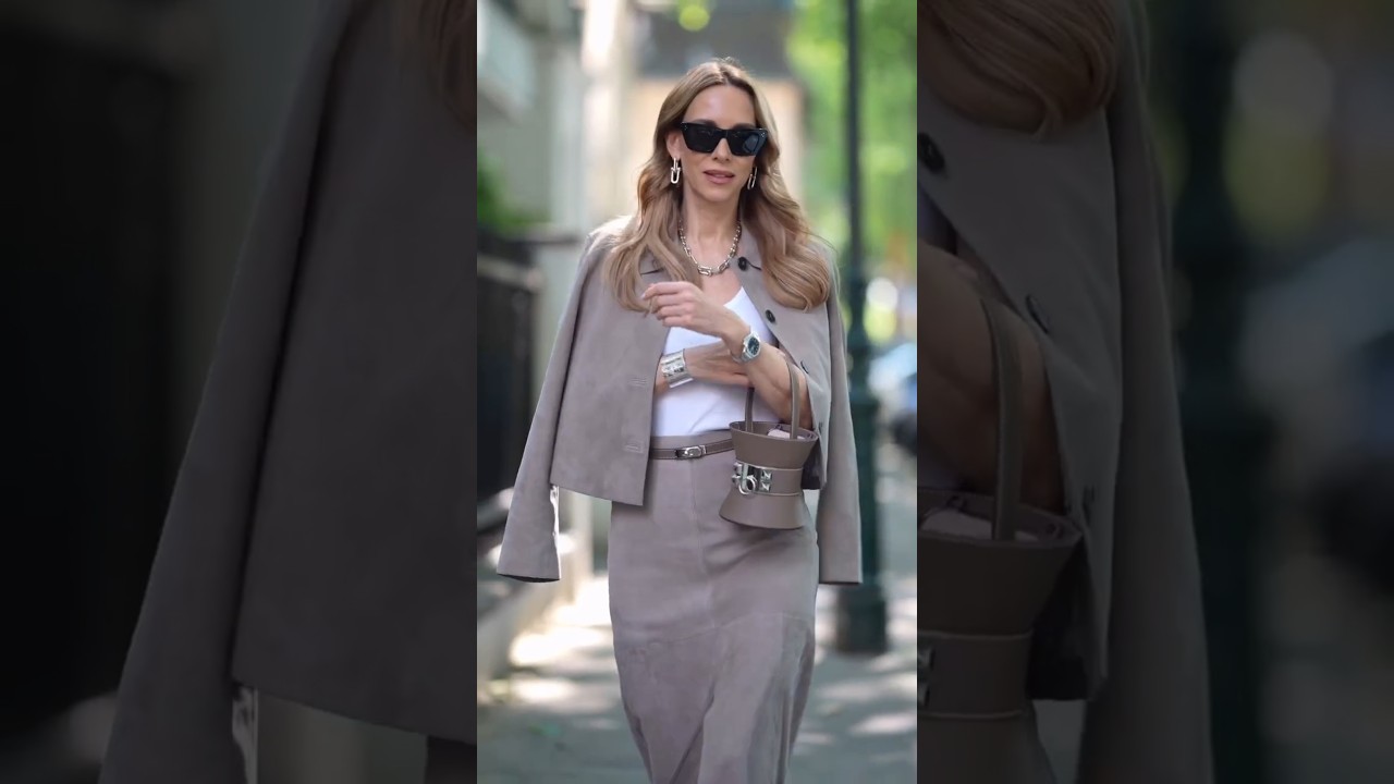 Quiet Luxury in Suede: The Redefined Elegance of a Flawless Set ✨🧥 #fashiontrends #ootd #chicstyle
