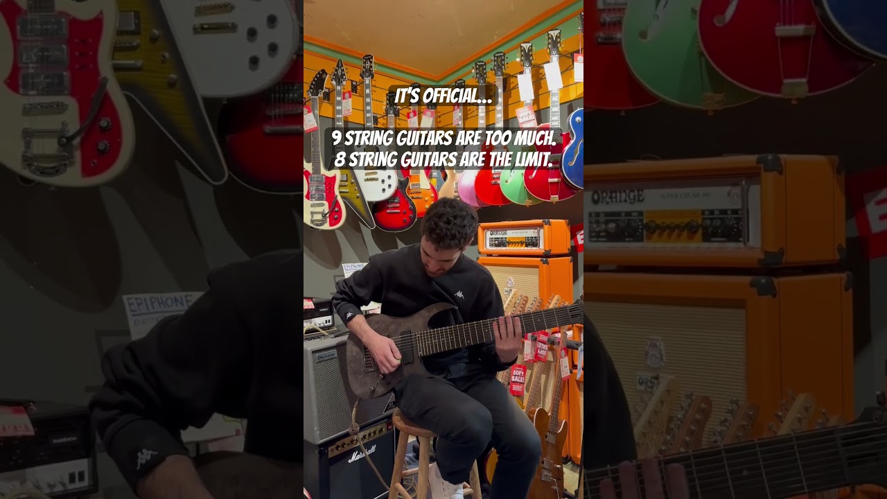 9 string guitars are silly #metal #guitar