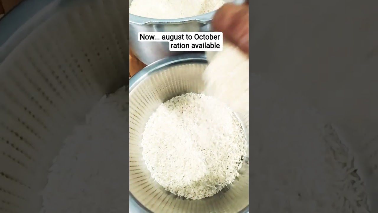 @August to October ration rice available at ration centre