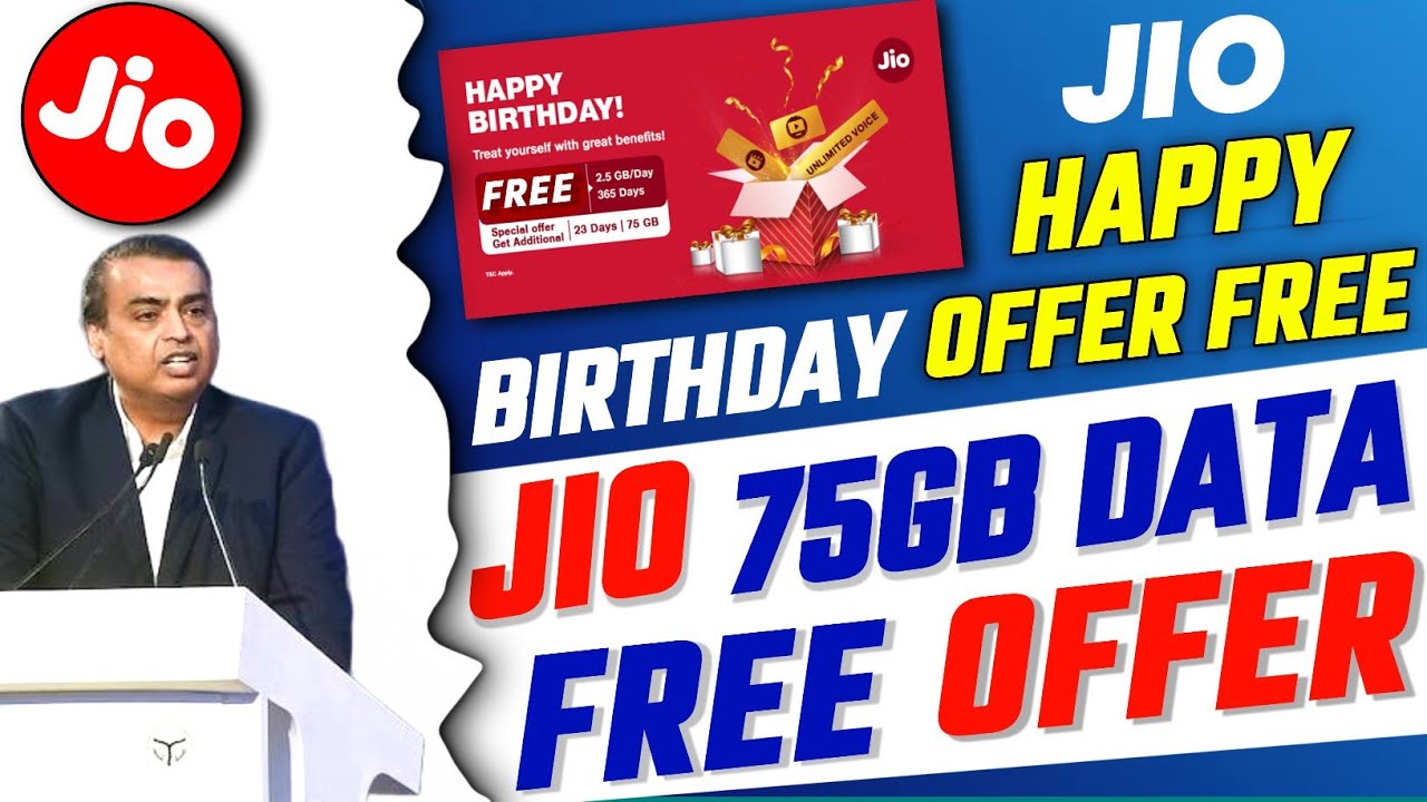 Jio Happy Birthday Offer 2023 | Jio Free 75GB Data Offer | Jio 75GB Data Free | Jio Free Data Offer