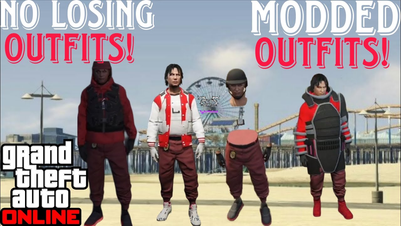 GTA 5 ONLINE HOW TO MAKE MULTIPLE RED JOGGERS MODDED OUTFITS!! (NO TRANSFER) 