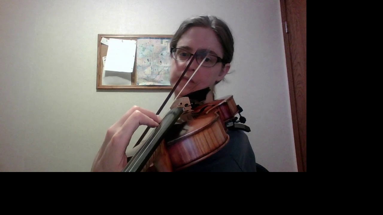 3 Octave D flat natural minor violin scale with fingerings and playthrough