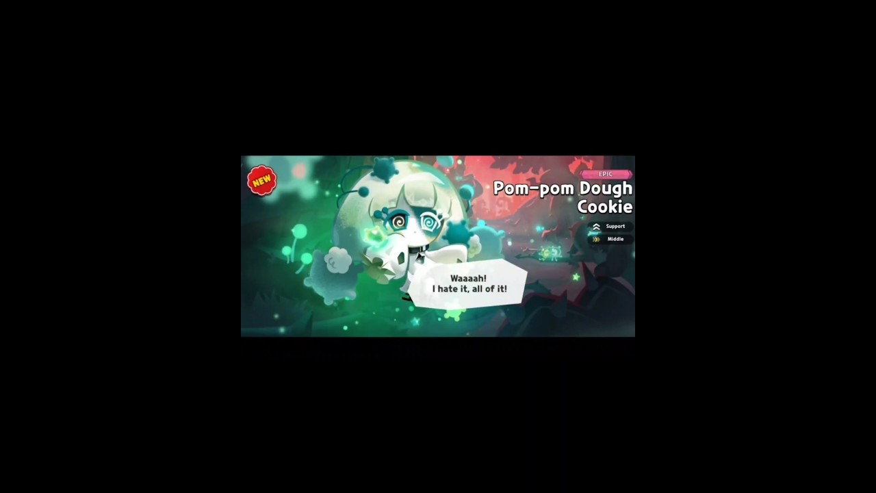 Анимация гача с печеньем из теста с помпонами #cookierunkingdom #cookierun #crk