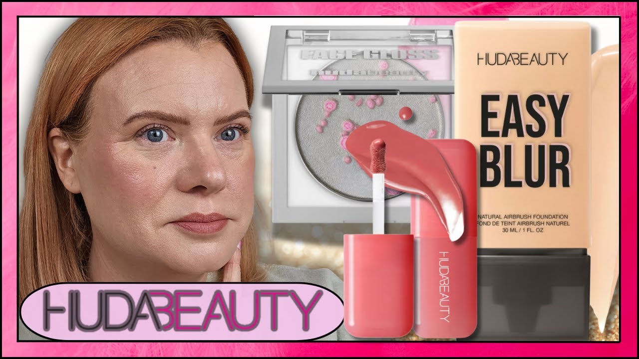 NEW HUDA BEAUTY MAKEUP REVIEW *Easy Blur Foundation, Face Gloss & Blush Filter* | Clare Walch