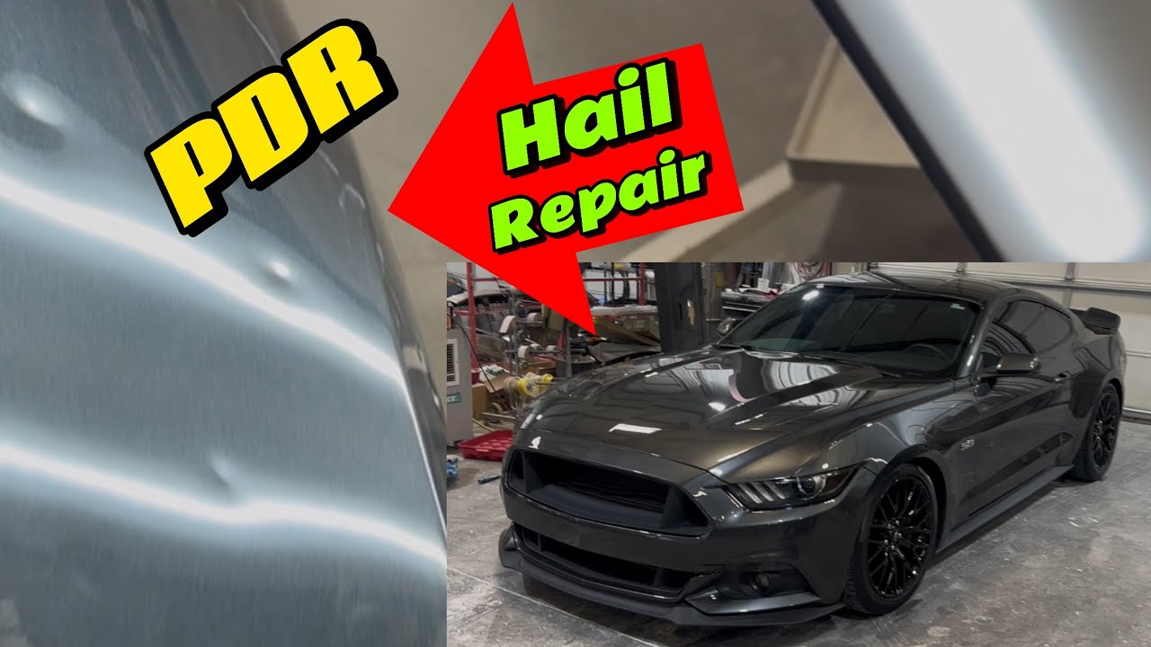 Hail Repaired With PDR On This Beautiful Supercharger 5.0 Mustang Also Needed Some Painting.