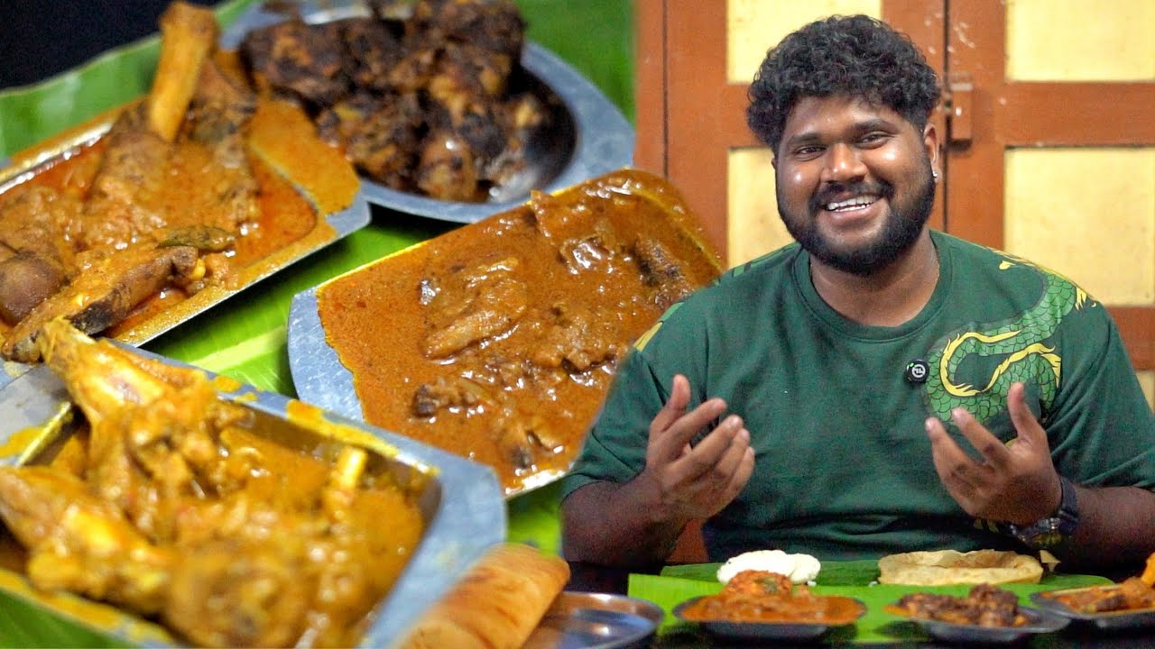 பூரி & தலைக்கறி 🔥 Amazing Non-veg Breakfast Feast | Ennore Santhosh Hotel |
