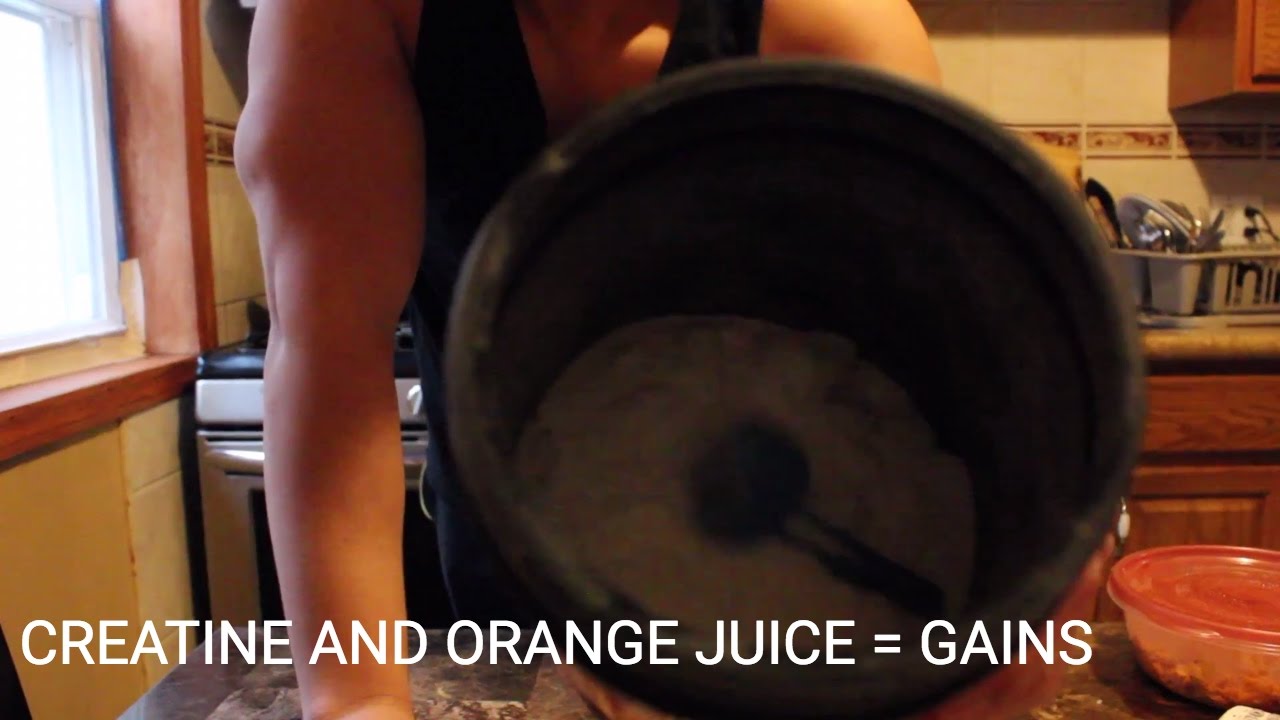 CREATINE WITH ORANGE JUICE = GAINS | FITNESS VLOG